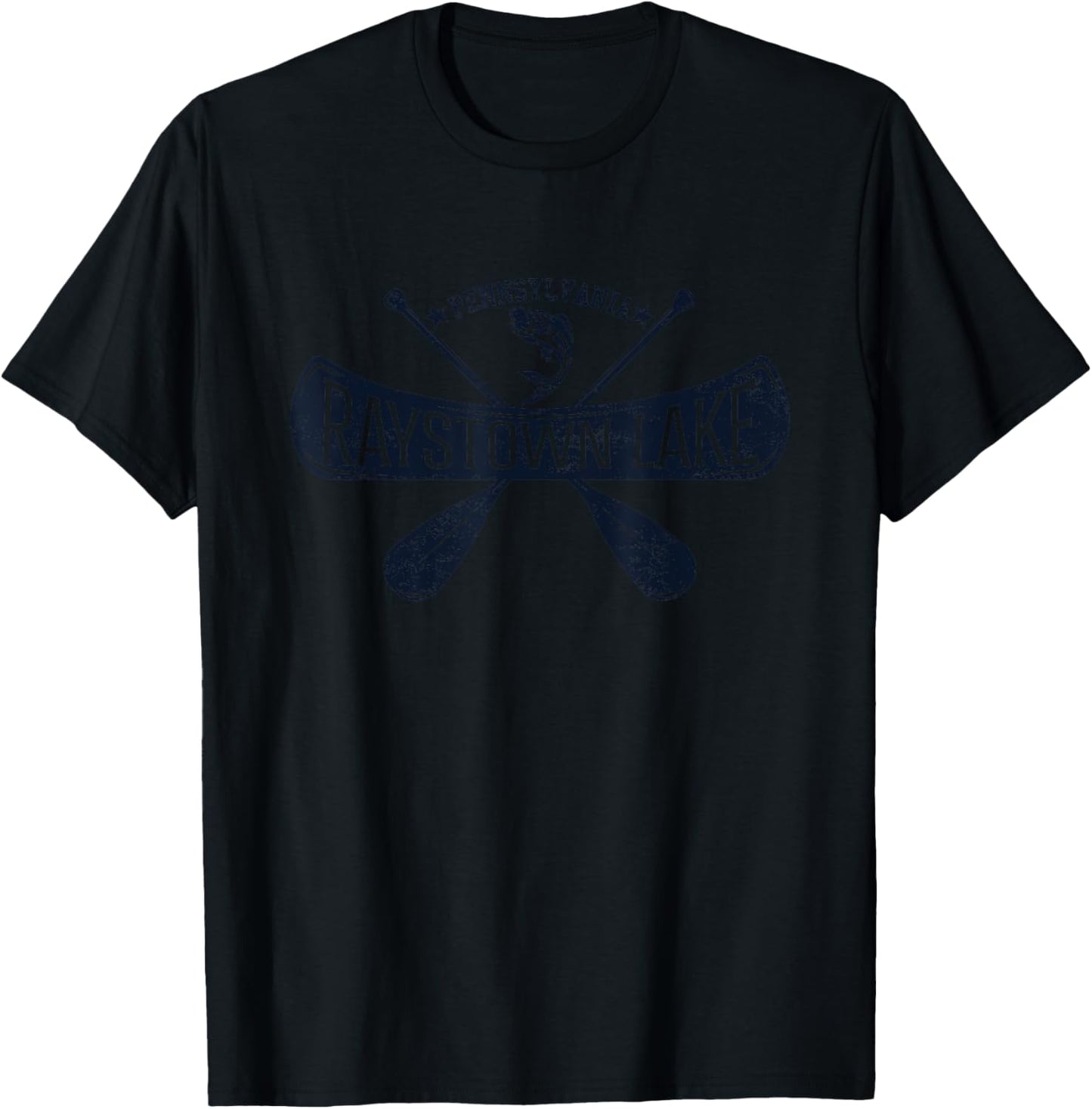 Raystown Lake Pennsylvania Vintage Distressed T-Shirt - T-Shirt | Black