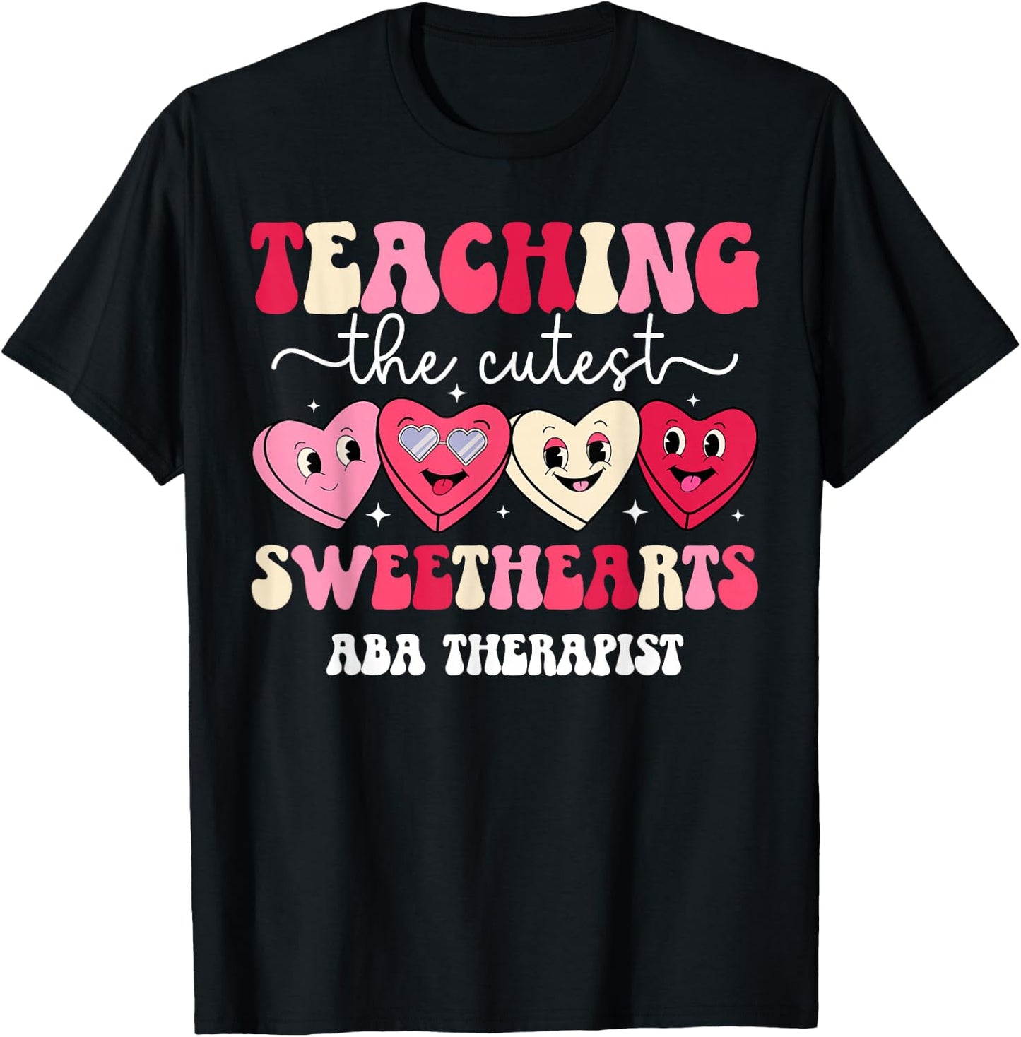 Valentine ABA Therapist Valentines Day ABA Therapy T-Shirt - T-Shirt | Black