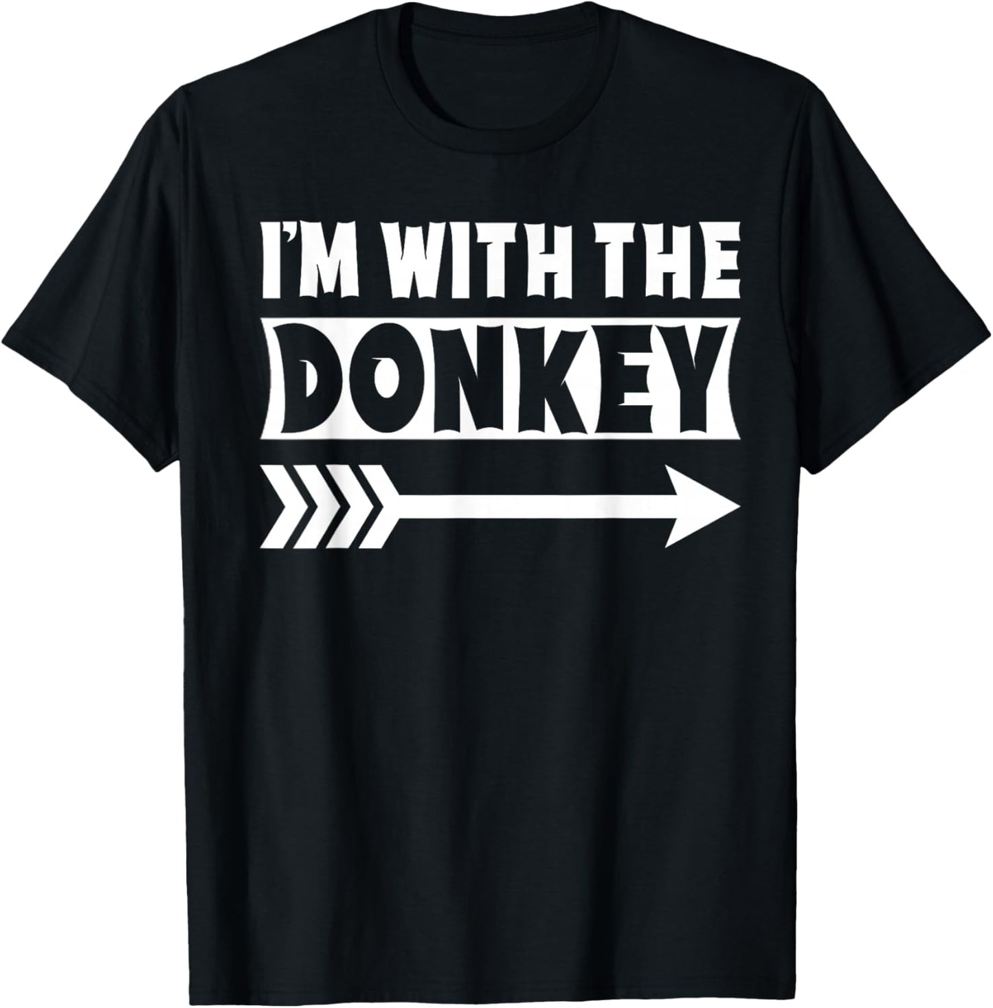 I'm With The Donkey Halloween Costume Donkey Halloween T-Shirt - T-Shirt | Black