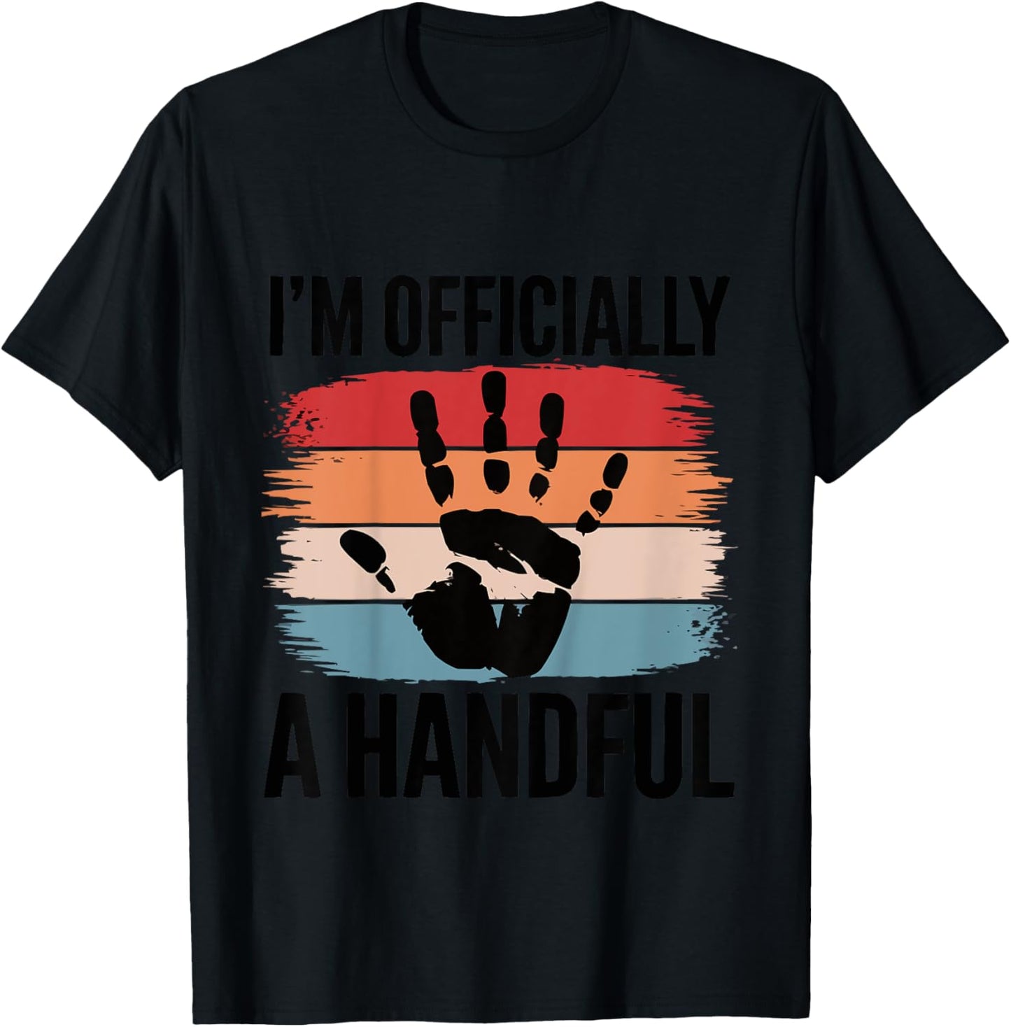 Kids Kids Birthday 5 Year Old Boy I'm Officially A Handful T-Shirt - T-Shirt | Black