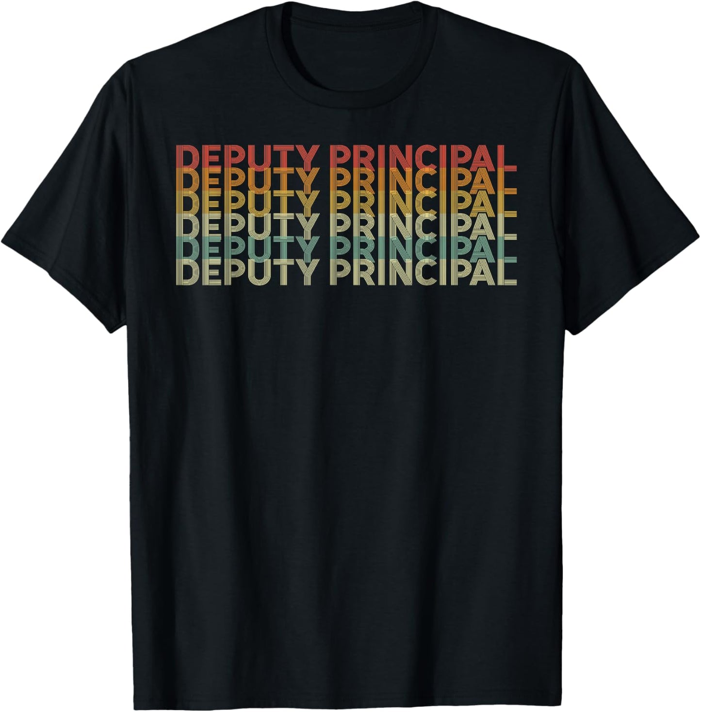 Retro 70s Deputy Principal Job Title T-Shirt - T-Shirt | Black