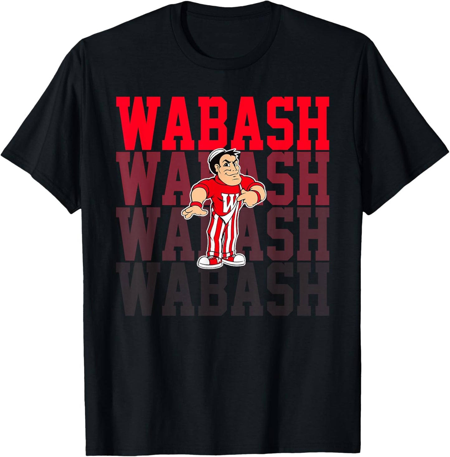 Wabash College Retro Vintage Sports Women T-Shirt - T-Shirt | Black