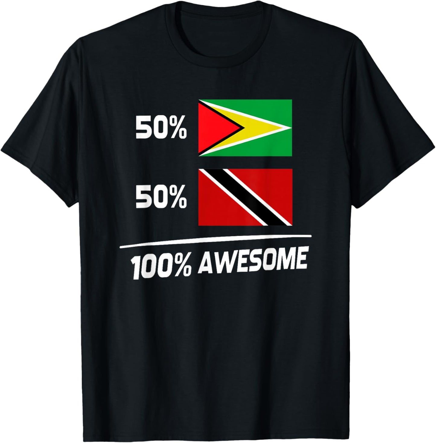 Guyanese Trinidadian Flag Guyana Trinidad Tobago T-Shirt - T-Shirt | Black