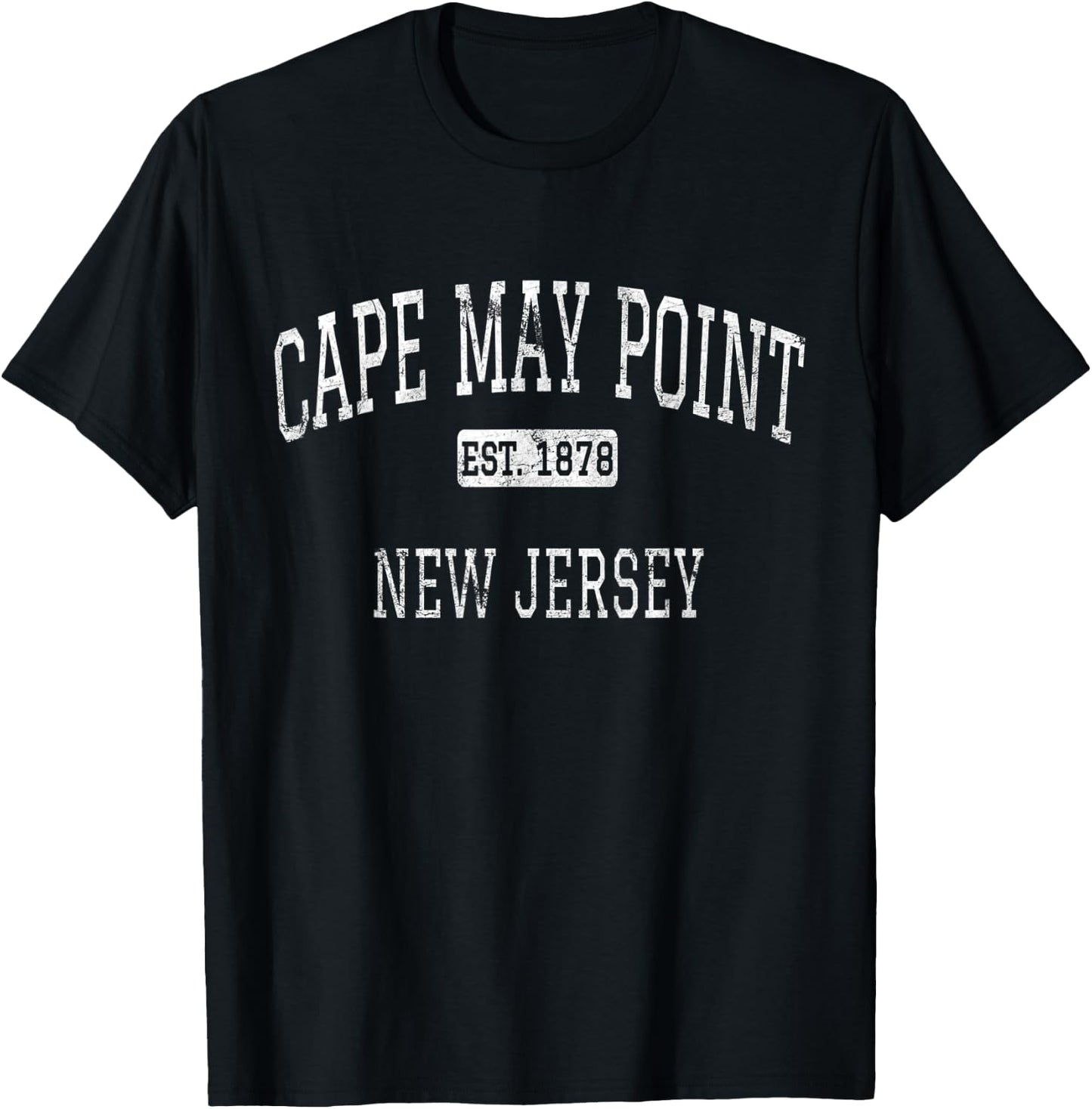 Cape May Point New Jersey NJ Vintage T-Shirt - T-Shirt | Black
