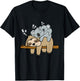 Sleeping Cute Lazy Sloth With Baby Koala Mama Bear Nap T-Shirt - T-Shirt | Black