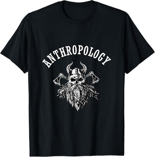 Funny Anthropology Shirt Skeleton Anthropologist Ax cleaver T-Shirt - T-Shirt | Black
