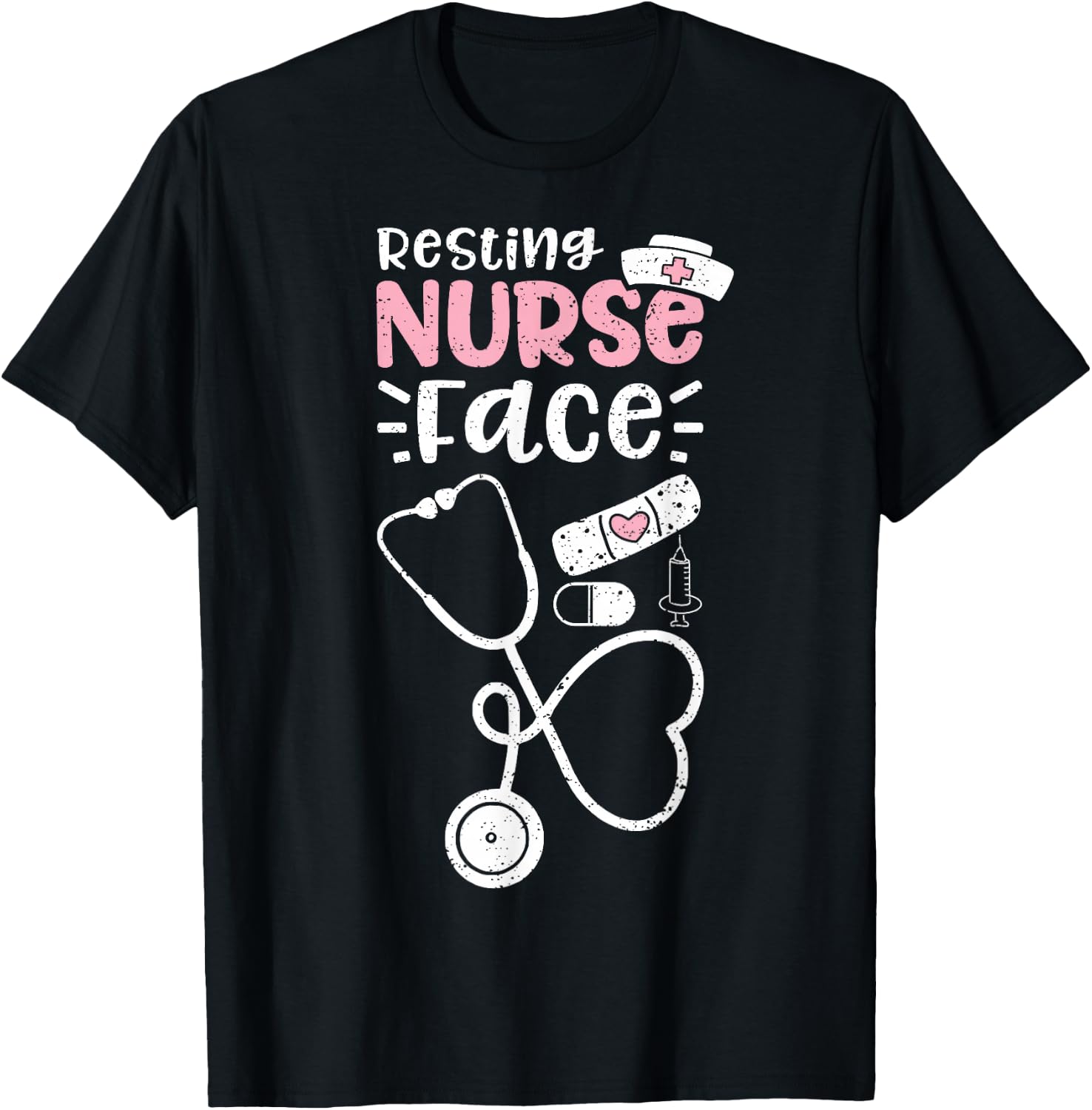 Resting Nurse Face T-Shirt - T-Shirt | Black