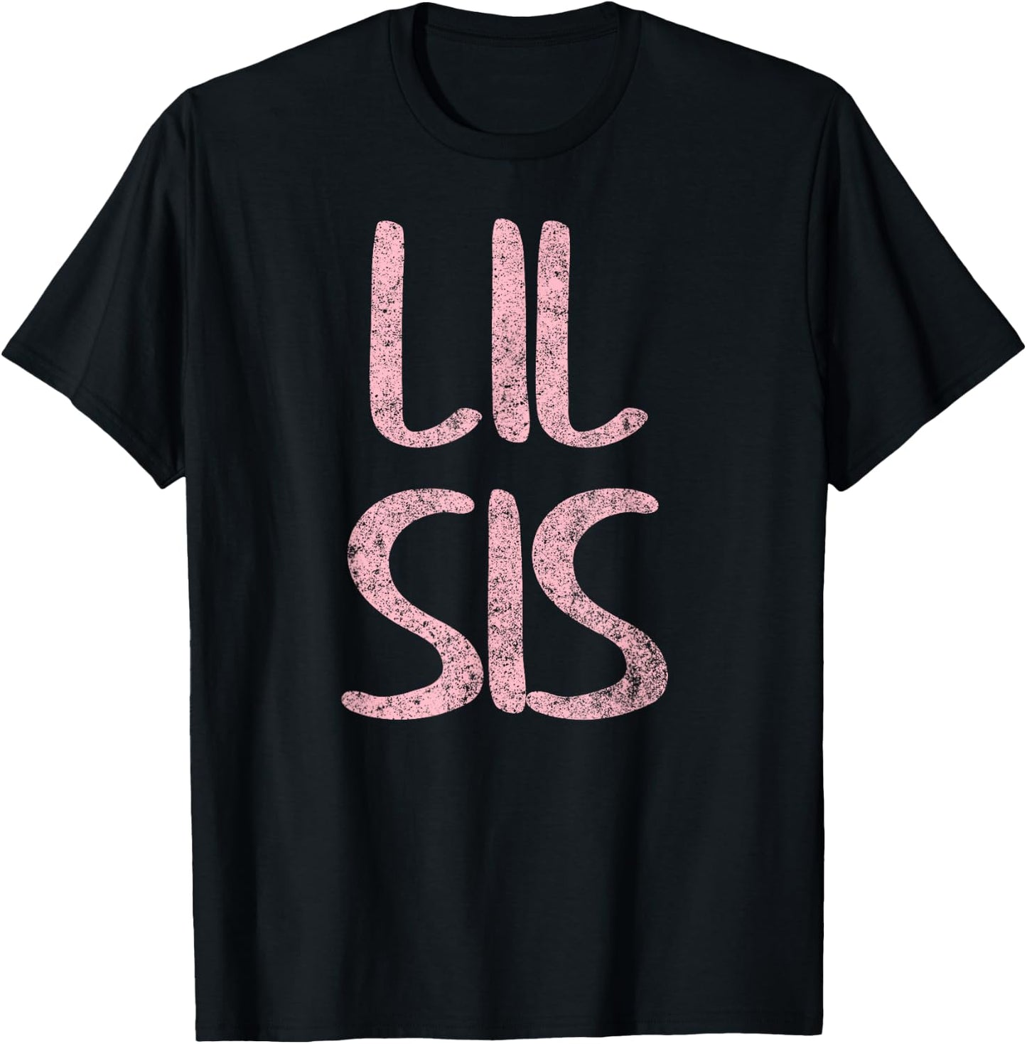 Cute Matching Siblings Brother Sister Gift Lil Sis T-Shirt - T-Shirt | Black