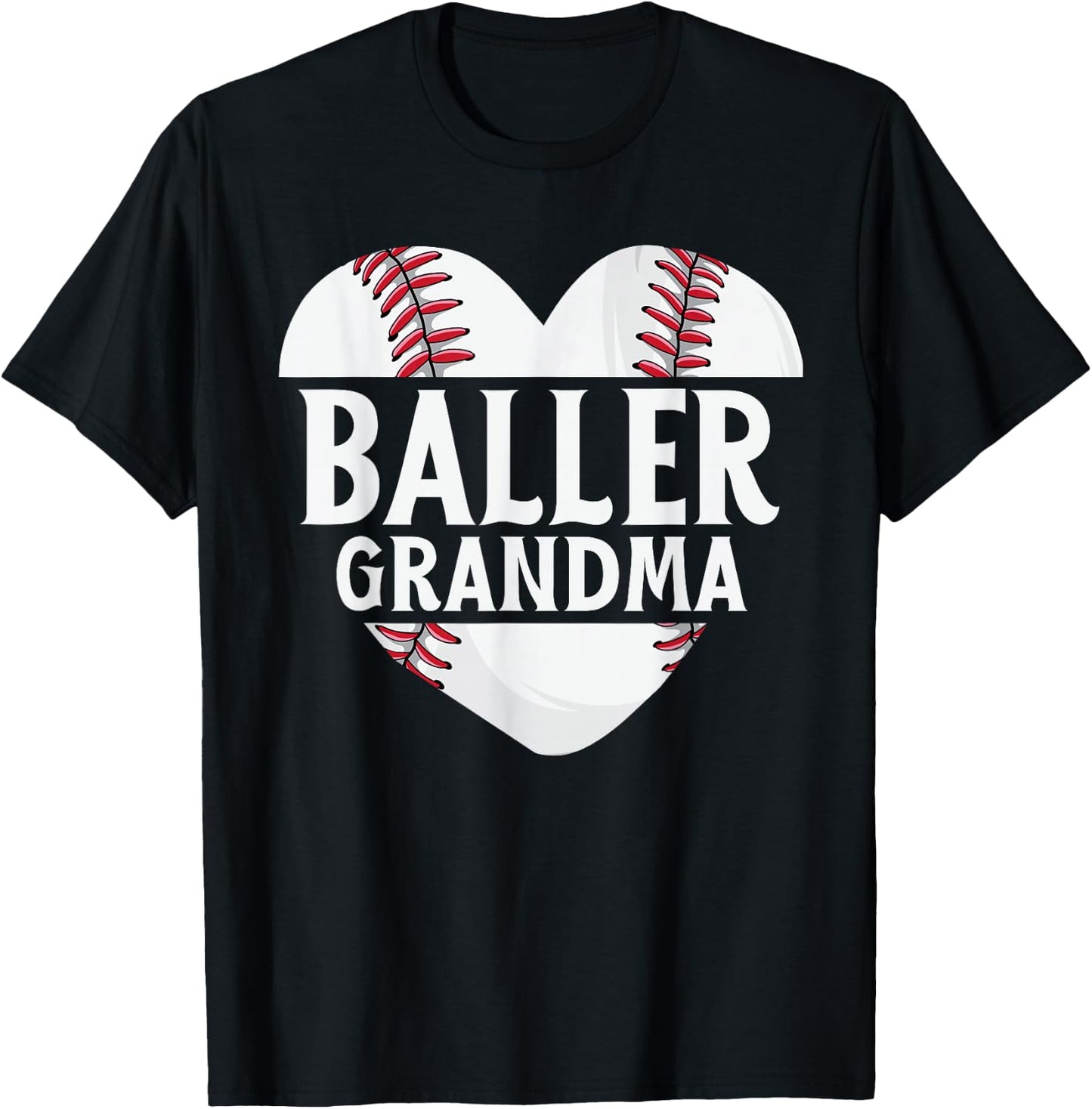 Baseball Grandma Shirts Gift Baller Grandma T-Shirt - T-Shirt | Black