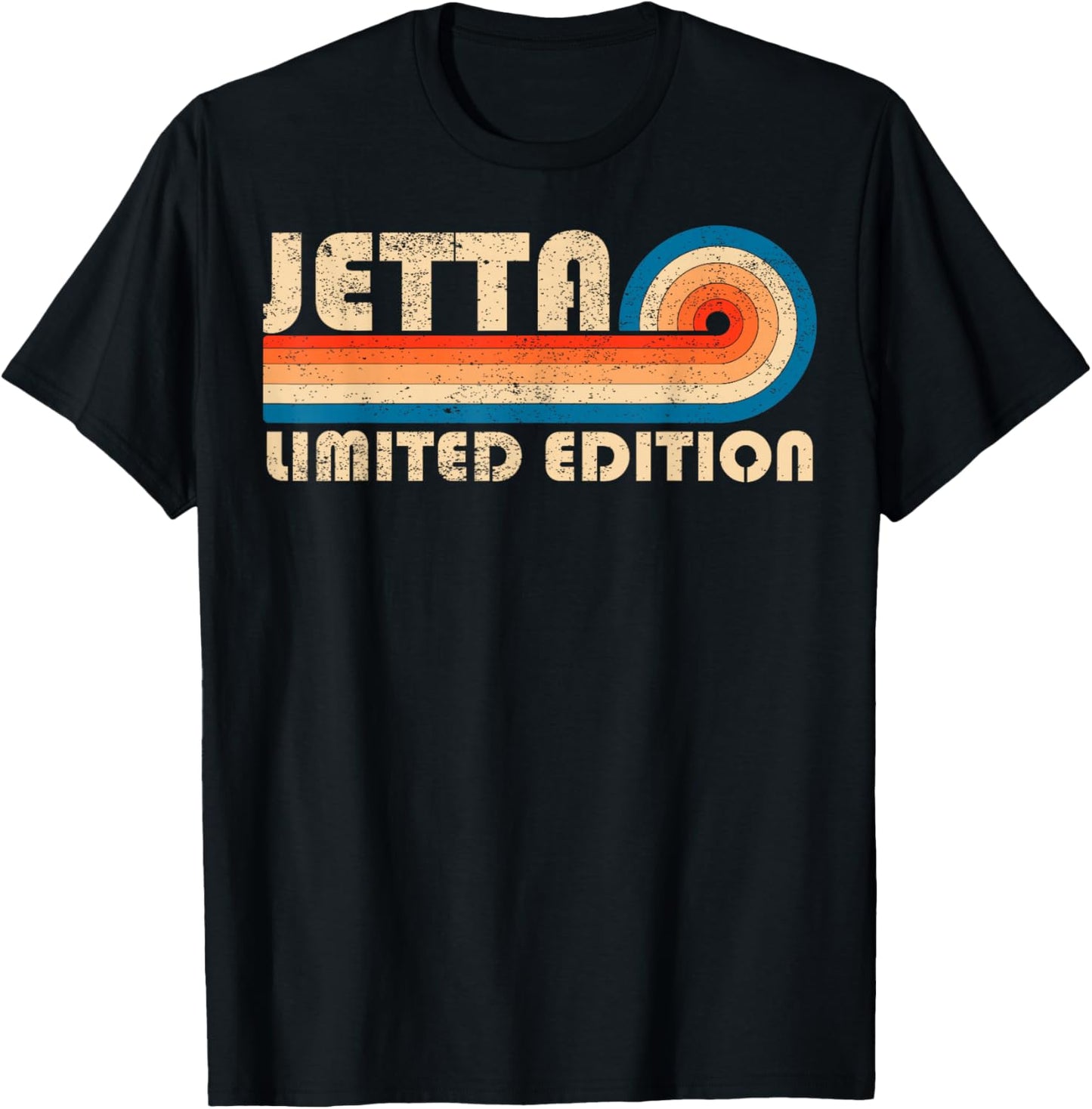 JETTA First Name Funny Retro Vintage Birthday T-Shirt - T-Shirt | Black