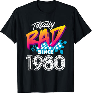 41st Birthday Gift Women - Totally Rad since 1980 T-Shirt - T-Shirt | Black