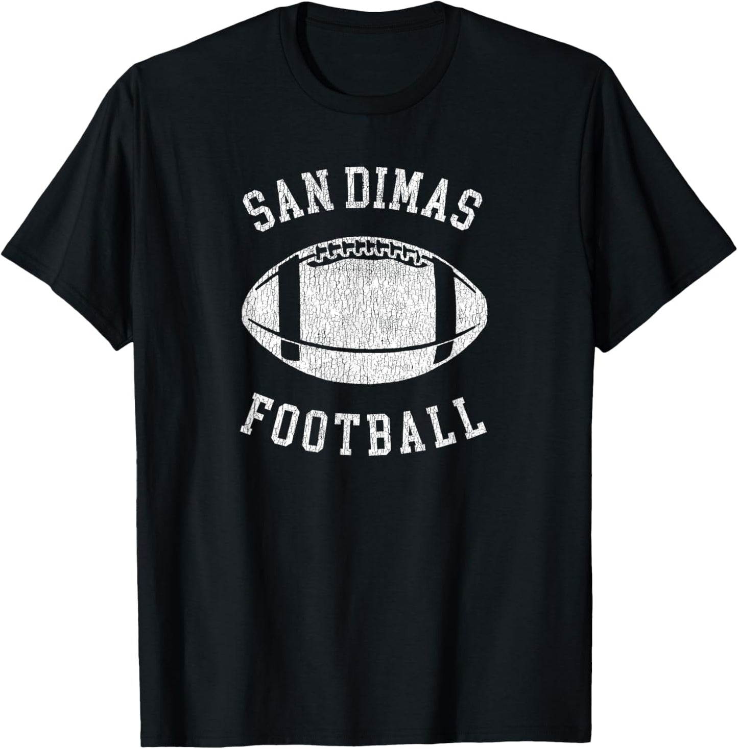 San Dimas Football Distressed Vintage 80's Throwback Classic T-Shirt - T-Shirt | Black