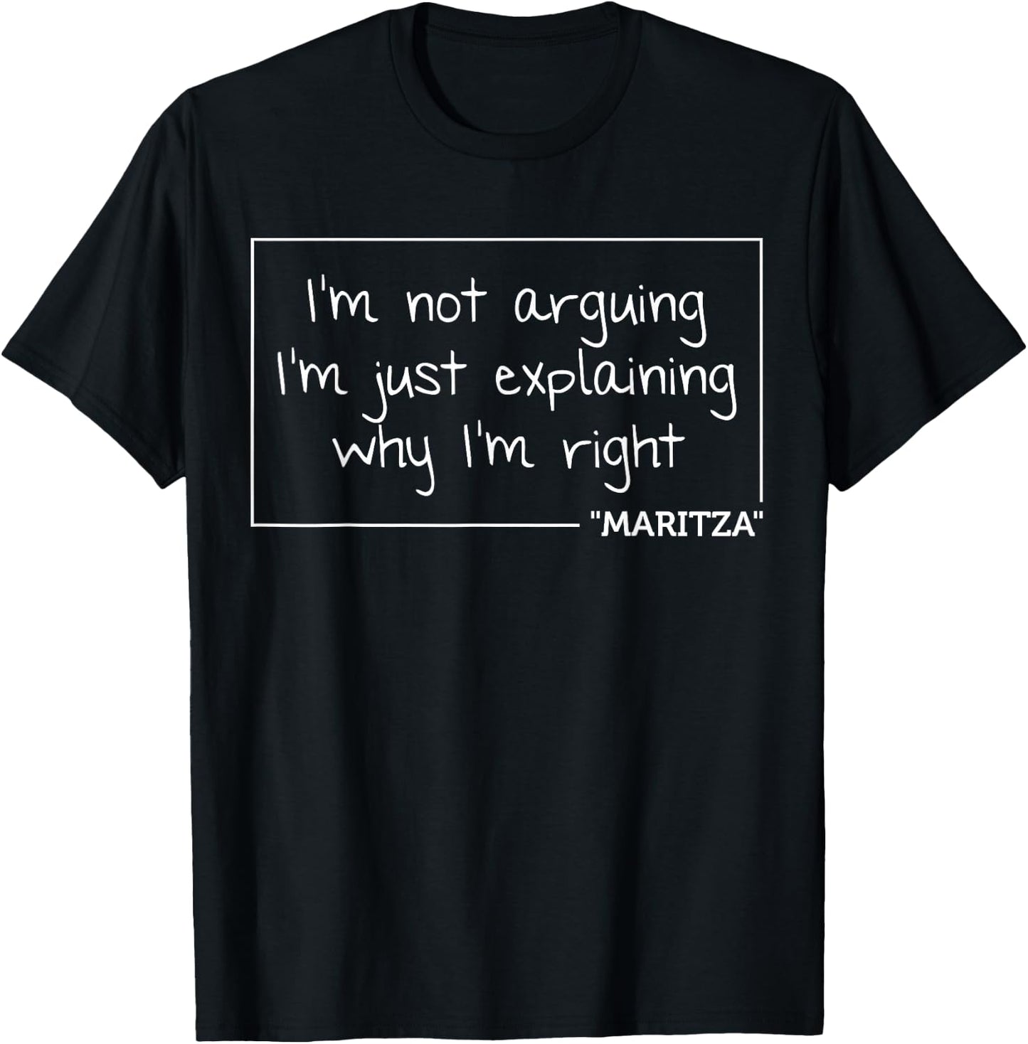 MARITZA Quote Personalized Name Funny Birthday Gift T-Shirt - T-Shirt | Black