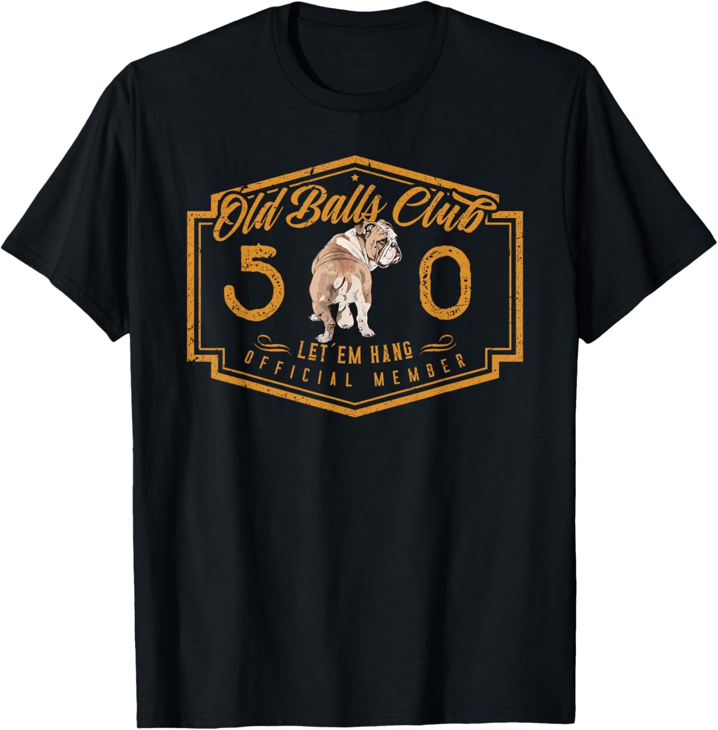Old Balls Club 50 Years of Awesome Funny 50th Birthday Gag T-Shirt - T-Shirt | Black