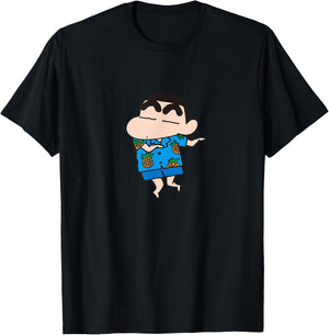 【Manga】Crayon Shin-chan Aloha Shin-chan T-Shirt - T-Shirt | Black