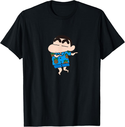 【Manga】Crayon Shin-chan Aloha Shin-chan T-Shirt - T-Shirt | Black