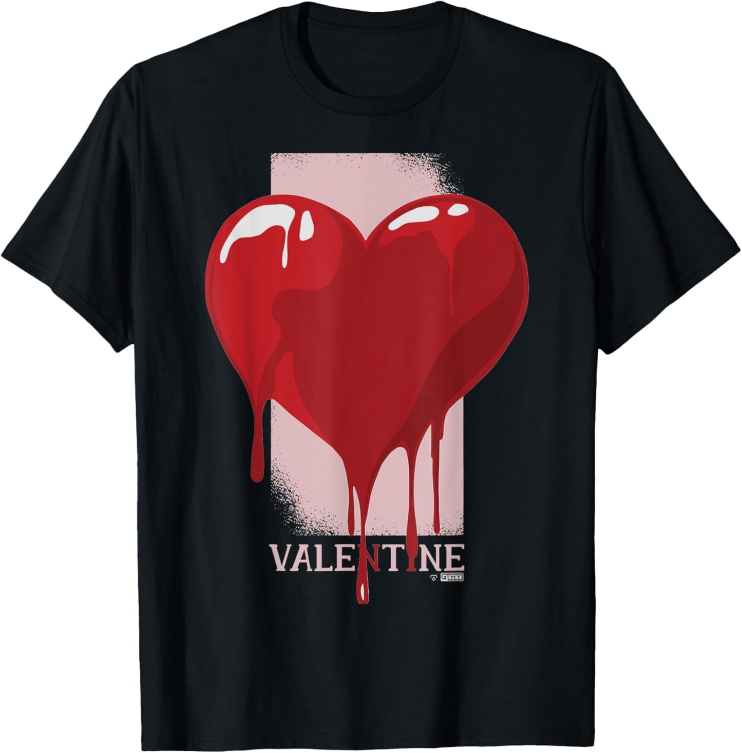 Bleeding Valentine Heart, Anti Valentine Heart, Bloody Heart T-Shirt - T-Shirt | Black
