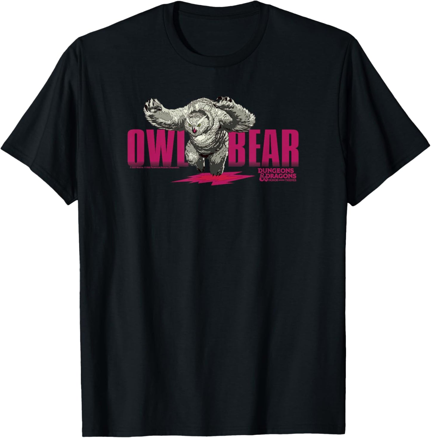 Dungeons & Dragons: Honor Among Thieves Owlbear Center Logo T-Shirt - T-Shirt | Black