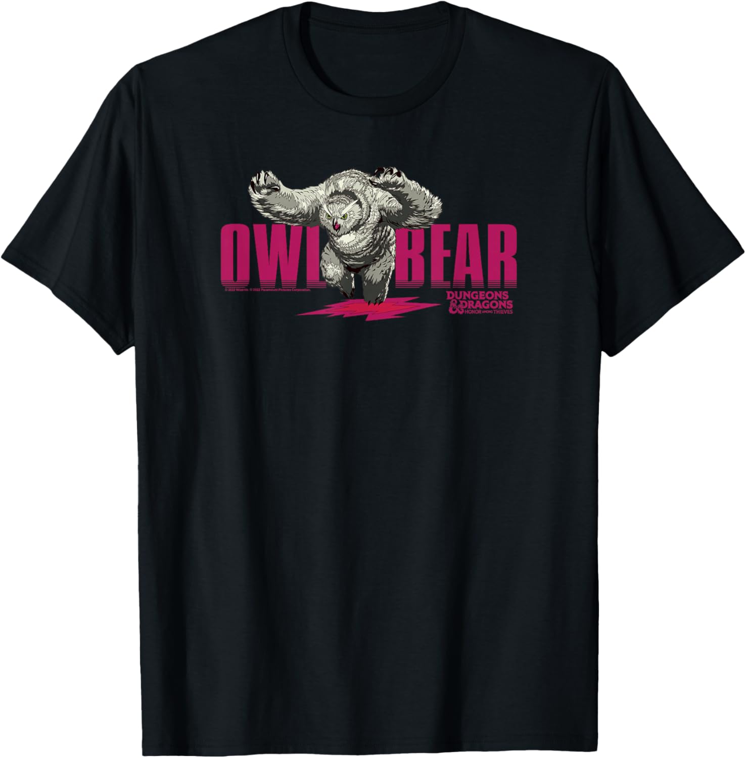 Dungeons & Dragons: Honor Among Thieves Owlbear Center Logo T-Shirt - T-Shirt | Black