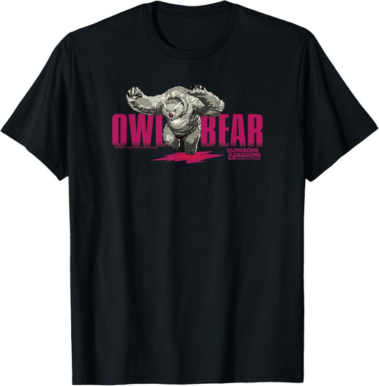 Dungeons & Dragons: Honor Among Thieves Owlbear Center Logo T-Shirt - T-Shirt | Black