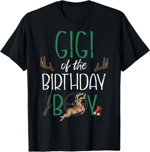 Gigi of The Birthday Boy Big One Birthday Deer Hunter T-Shirt - T-Shirt | Black