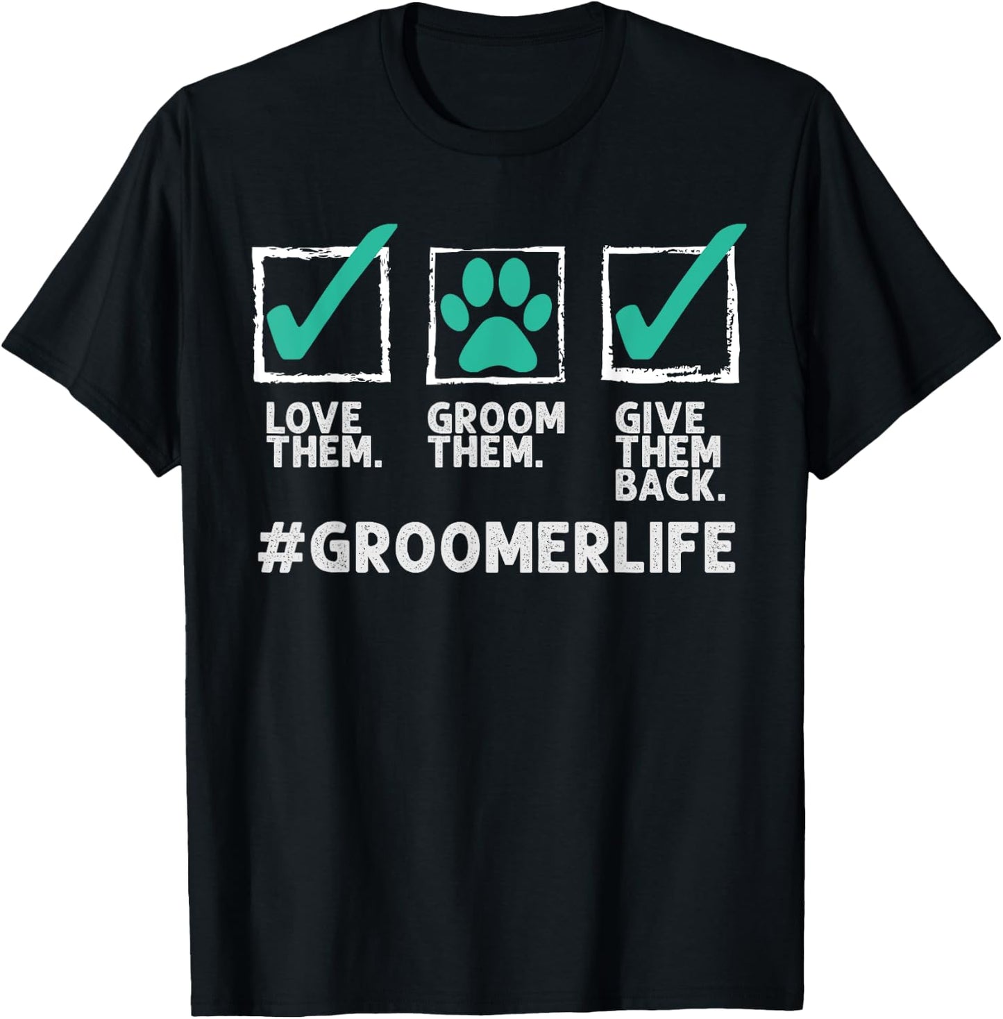 Funny Dog Groomer Gift Women Cool Pet Dog Grooming T-Shirt - T-Shirt | Black