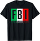 FBI Full Blooded Italian Humor with Patriotic Style T-Shirt - T-Shirt | Black
