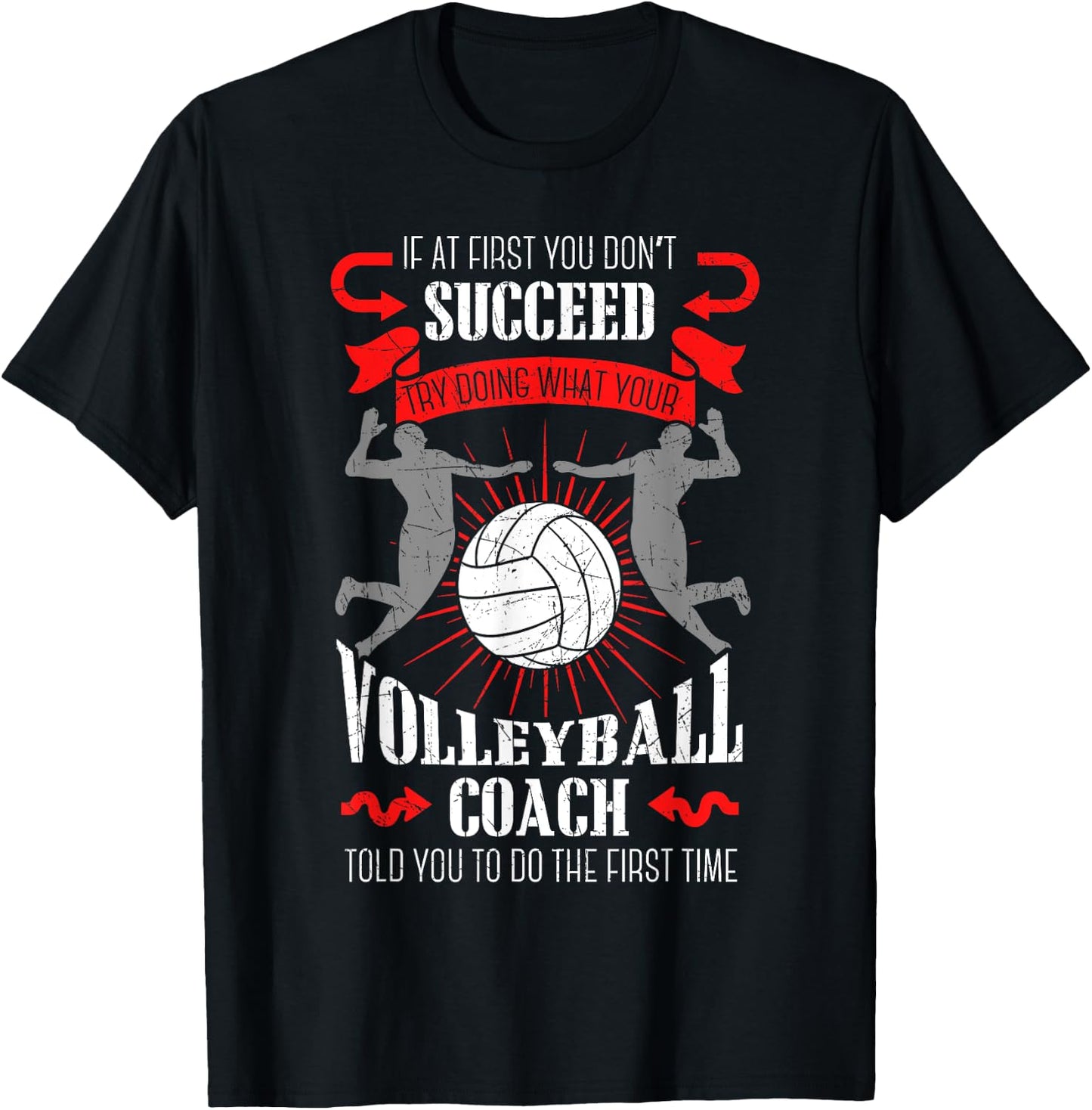 Volleyball Coach Team Player Sports Game Athlete Gift T-Shirt - T-Shirt | Black