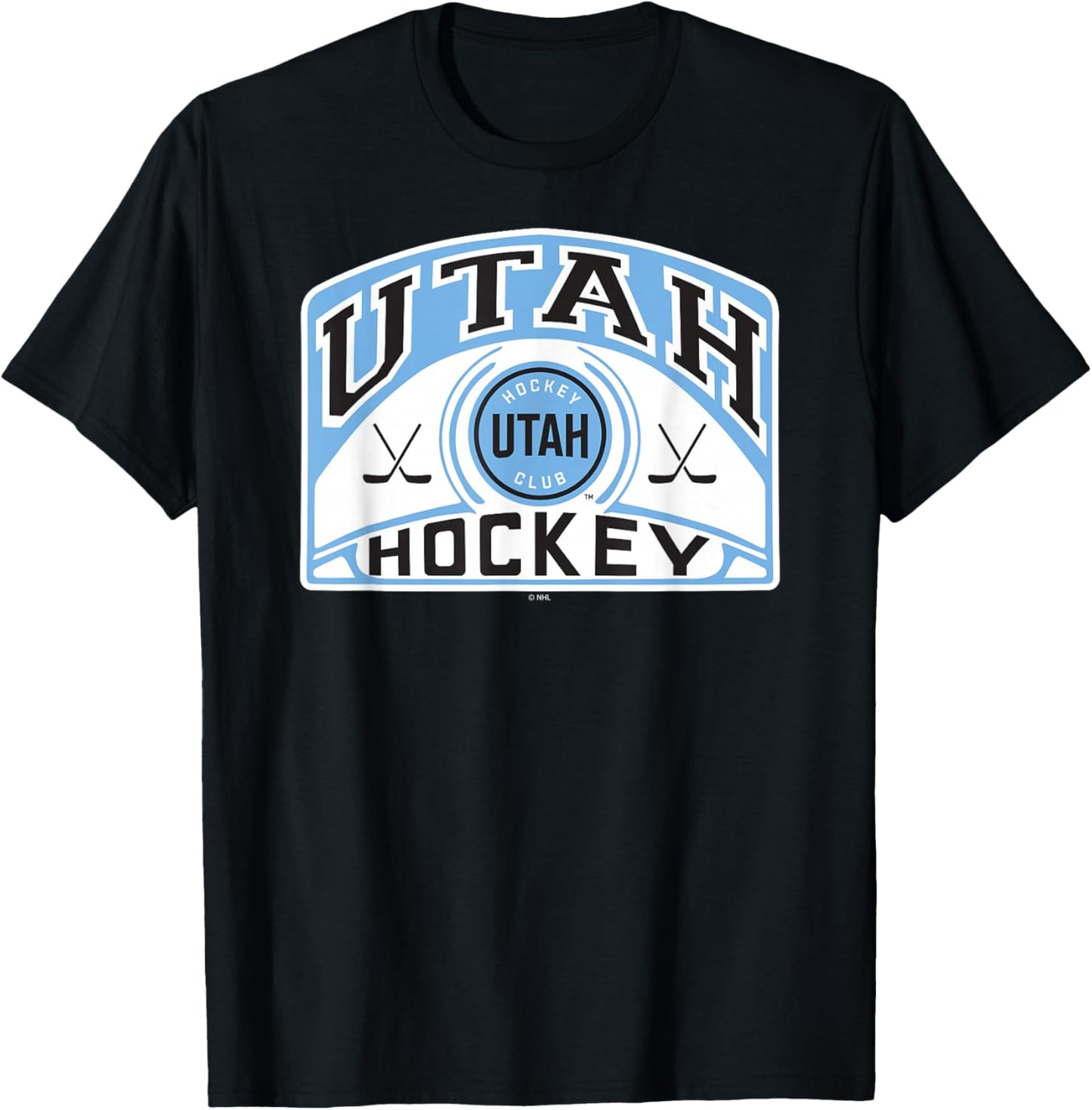 Utah Hockey Club Glide Dark Heather Officially Licensed T-Shirt - T-Shirt | Black