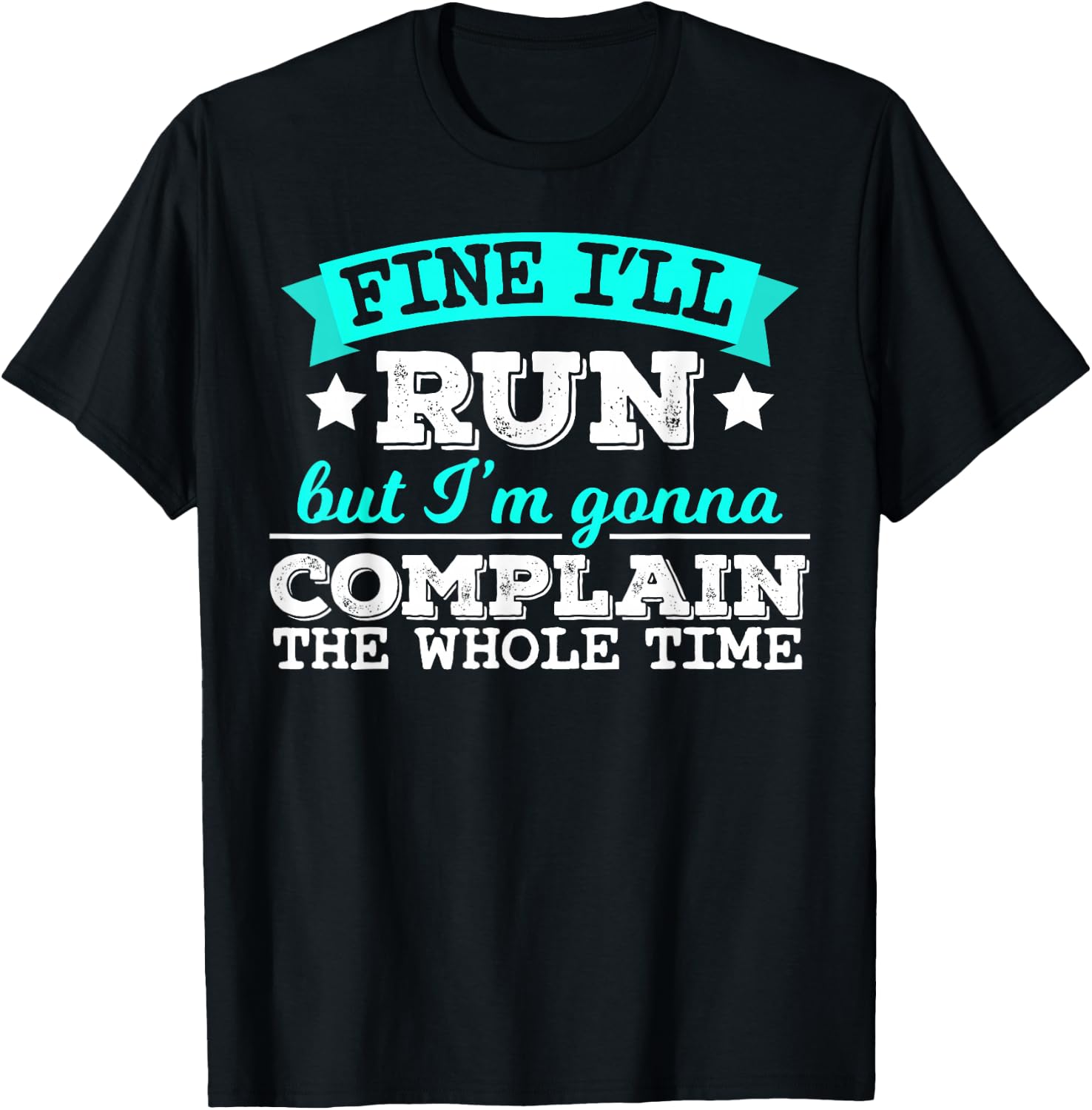 Women's Fine I'll Run Funny Fitness Running T-Shirt - T-Shirt | Black