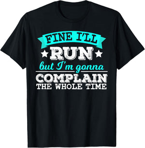 Women's Fine I'll Run Funny Fitness Running T-Shirt - T-Shirt | Black