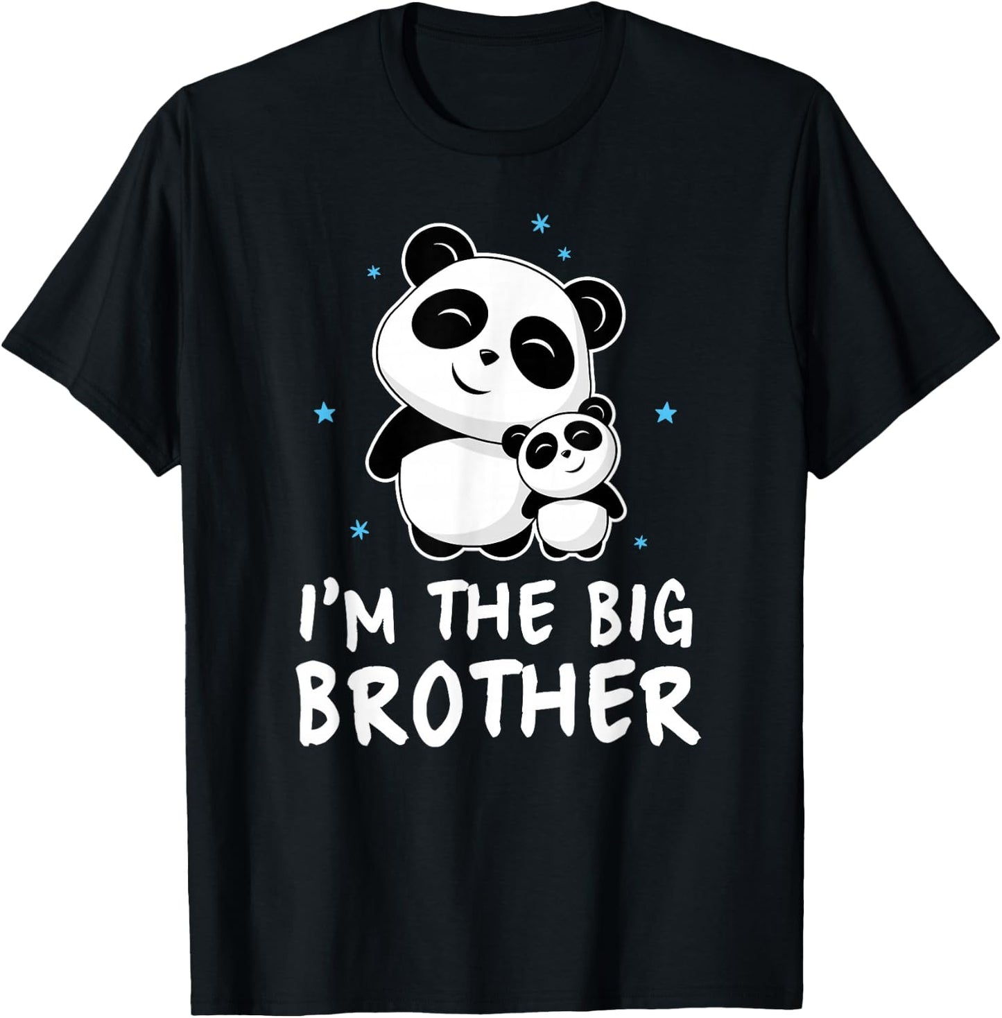 I'm The Big Brother Gift Shirt Cute Panda Pandas Siblings T-Shirt - T-Shirt | Black
