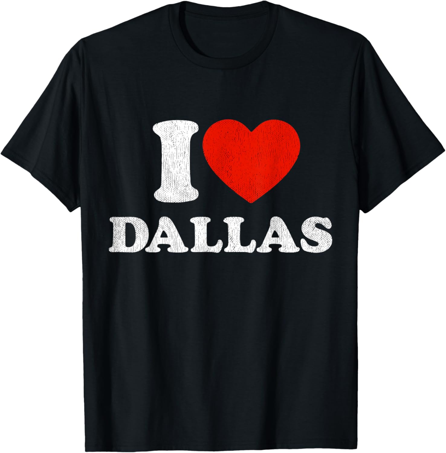 I Love Dallas Texas State Souvenir T-Shirt - T-Shirt | Black