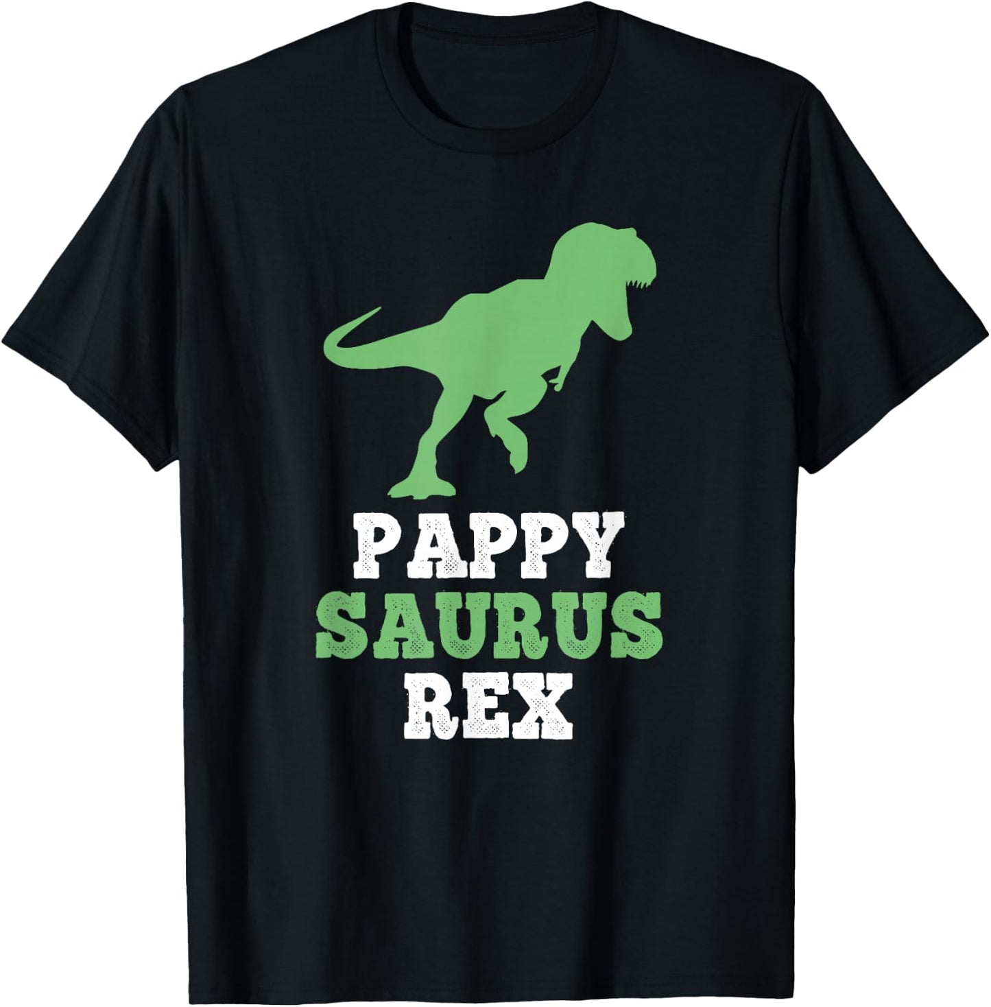 PappySaurus Rex Dino Dinosaur Funny Pappy-Saurus T-Shirt - T-Shirt | Black