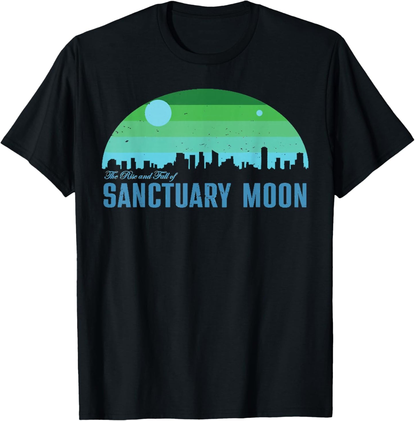 Retro The Rise And Fall Of Sanctuary Moon T-Shirt - T-Shirt | Black