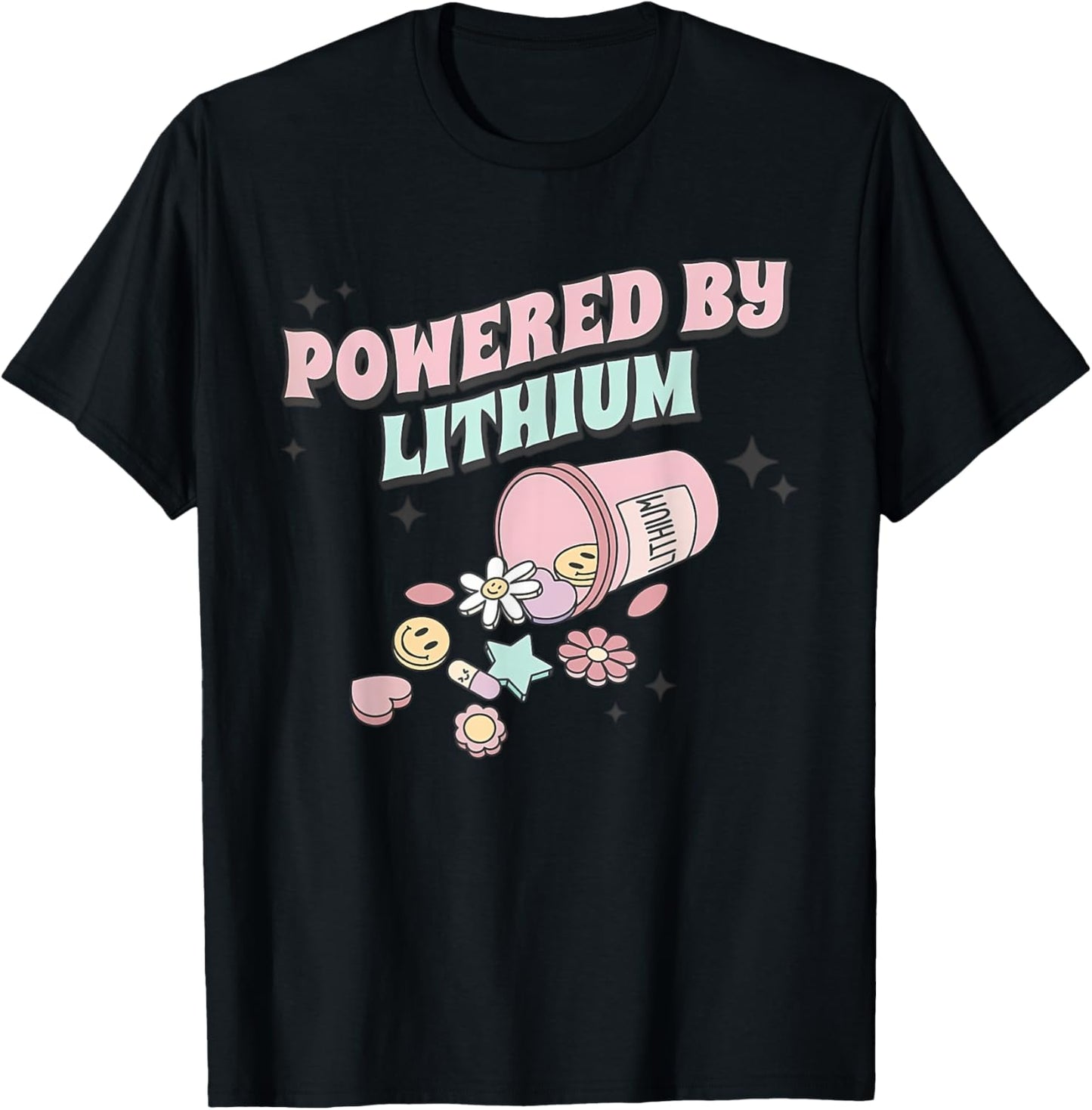 Powered By Lithium Apparel T-Shirt - T-Shirt | Black