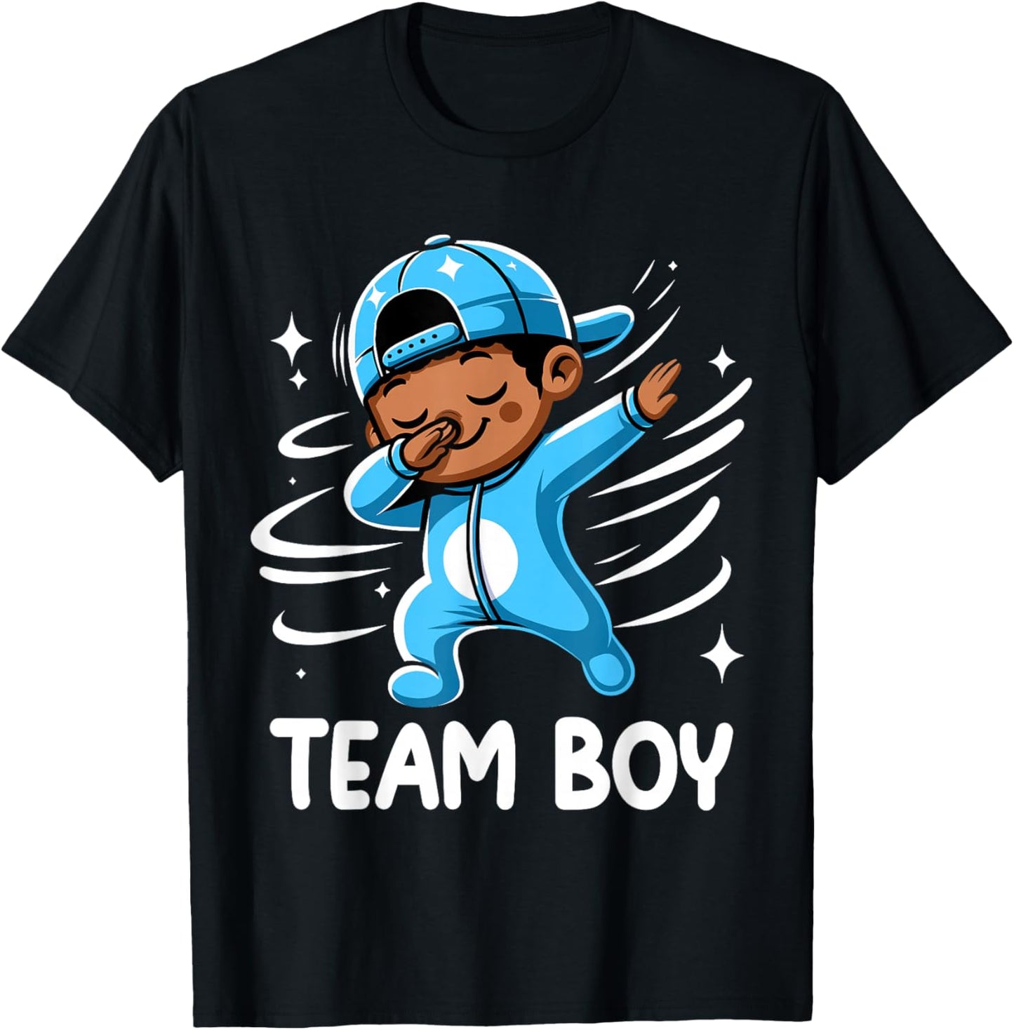 Gender Reveal Party Team Boy Baby Announcement T-Shirt - T-Shirt | Black