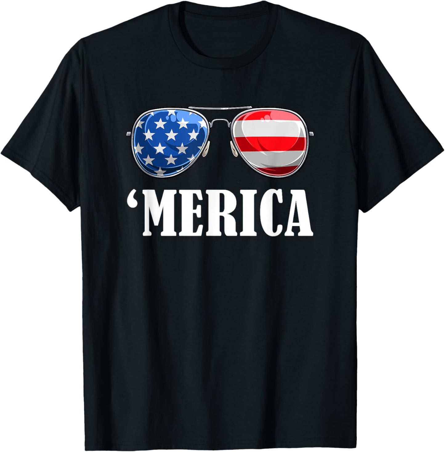 4th July America Independence Day Patriot USA & T-Shirt - T-Shirt | Black