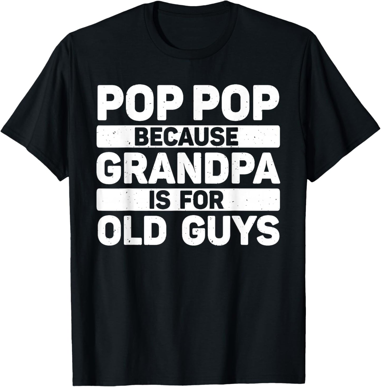Pop Pop Art for Grandpa from Grandkids Father's Day Pop Pop T-Shirt - T-Shirt | Black