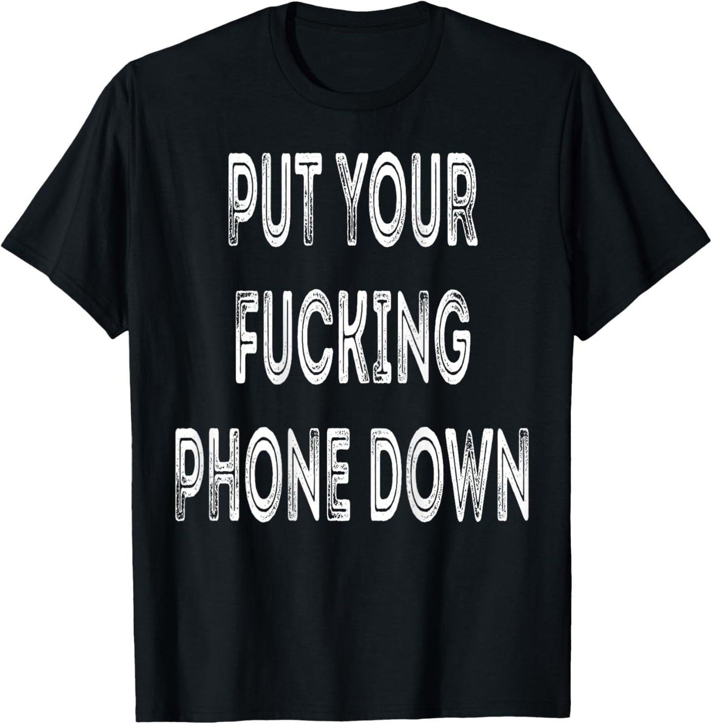 Put Your Fucking Phone Down motorcycle graphic T-Shirt - T-Shirt | Black