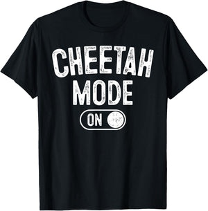 Cheetah Mode On Costume Funny Safari Gift T-Shirt - T-Shirt | Black