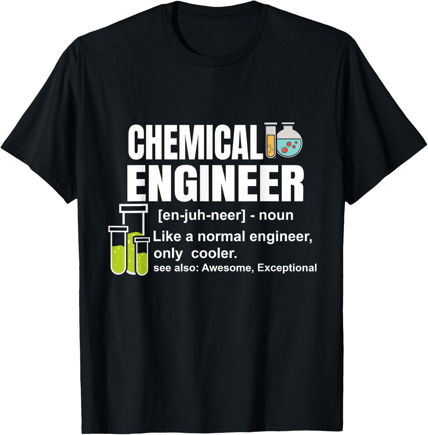 Chemical Definition Engineering Gift Chemical Engineer T-Shirt - T-Shirt | Black