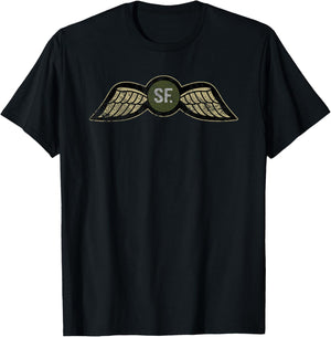 American Marauder: Jedburgh (OSS) OD Wings T-Shirt - T-Shirt | Black