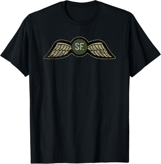 American Marauder: Jedburgh (OSS) OD Wings T-Shirt - T-Shirt | Black