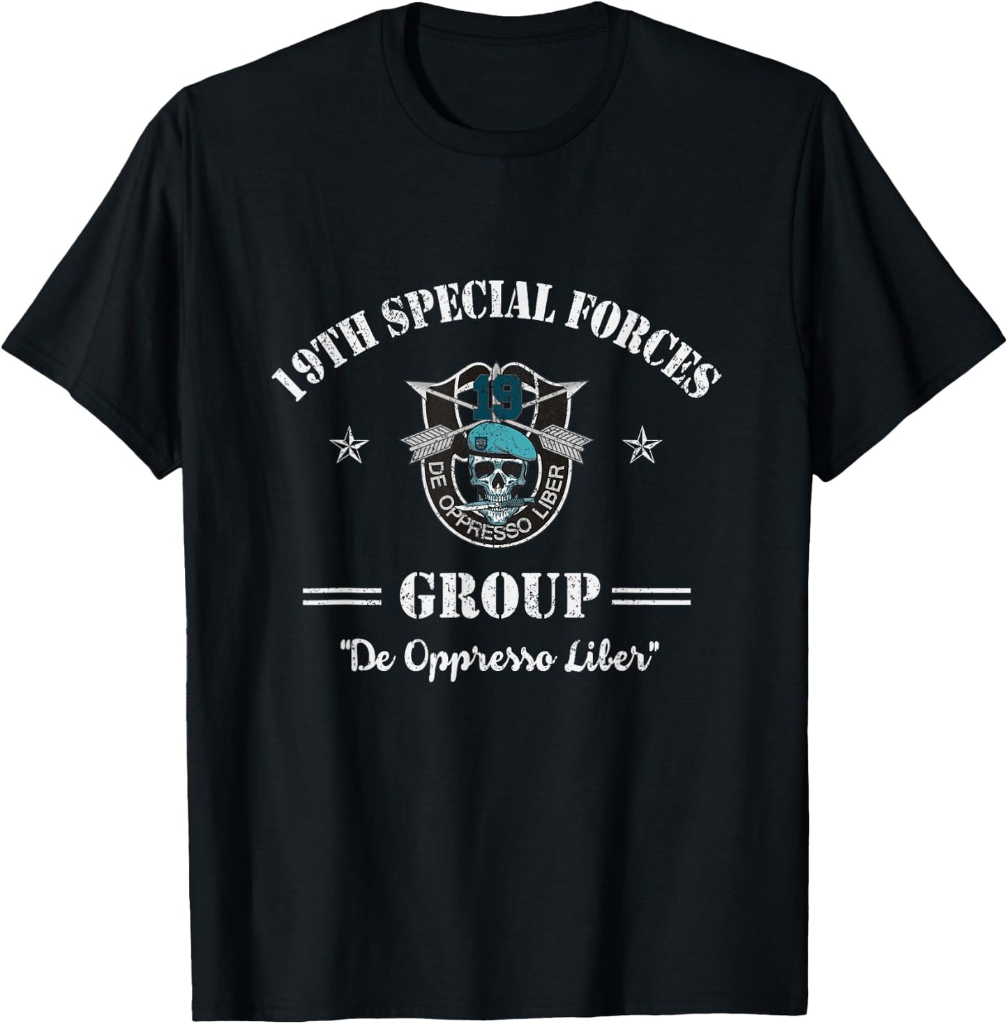 19th Special Forces Group Veteran 19th SFG - 4th of July Men T-Shirt - T-Shirt | Black