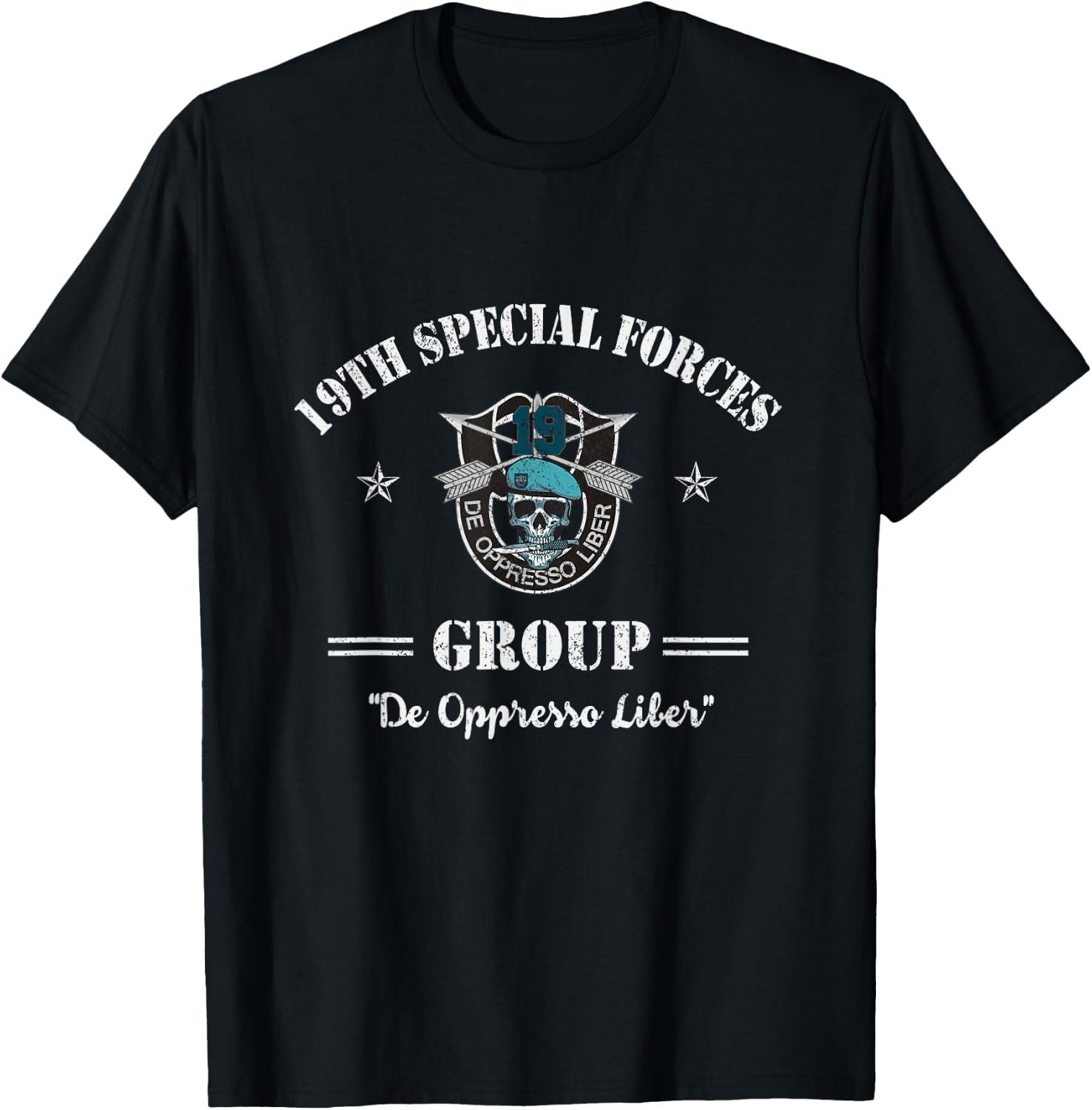 19th Special Forces Group Veteran 19th SFG - 4th of July Men T-Shirt - T-Shirt | Black