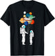 Astronaut Balloon Planets Space Moon Galaxy Stars Spaceship T-Shirt - T-Shirt | Black
