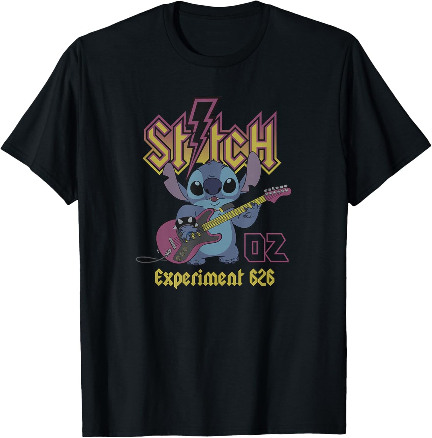Disney Lilo & Stitch Rock Concert Experiment 626 Band T-Shirt - T-Shirt | Black