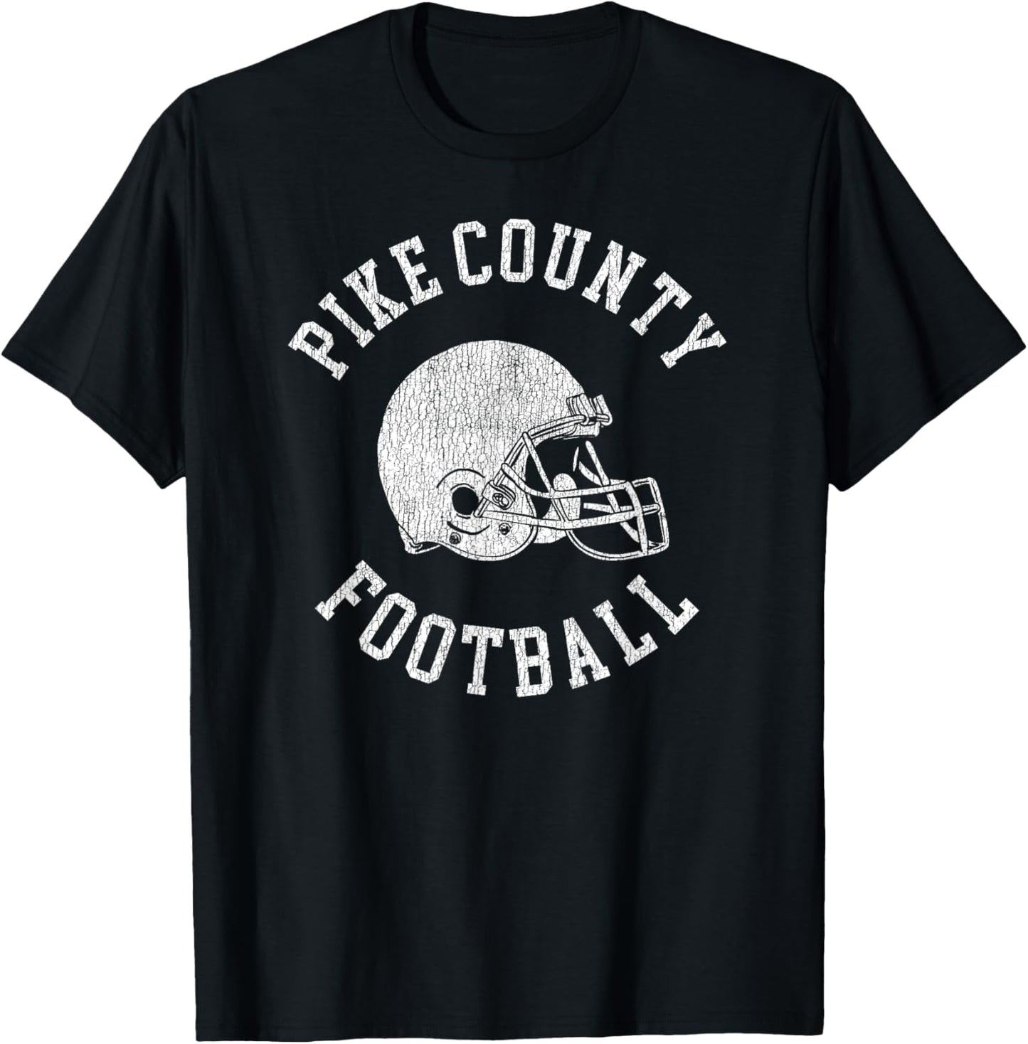 Pike County Football Throwback Football Helmet Retro T-Shirt - T-Shirt | Black