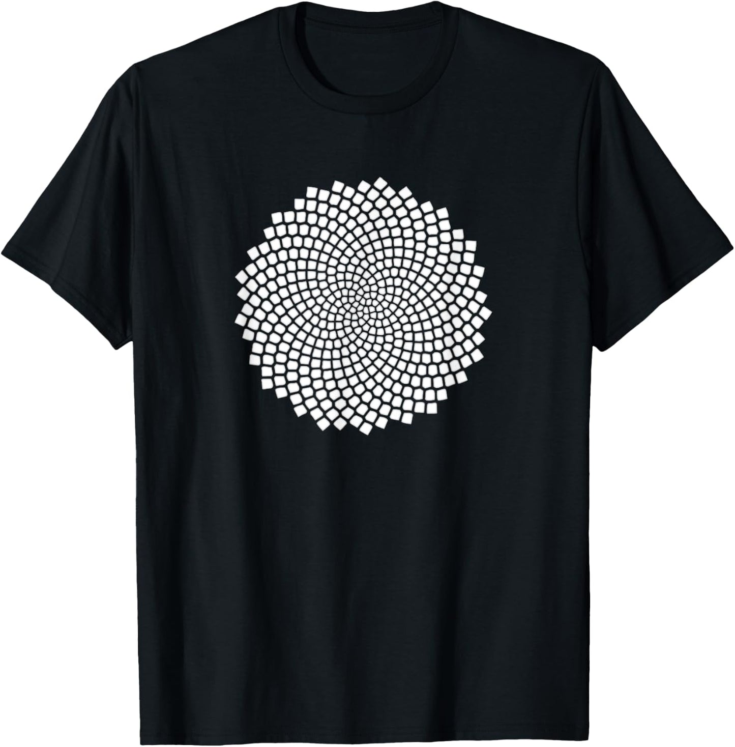 Sunflower Seeds Fibonacci Spiral Golden Ratio Mathematics T-Shirt - T-Shirt | Black